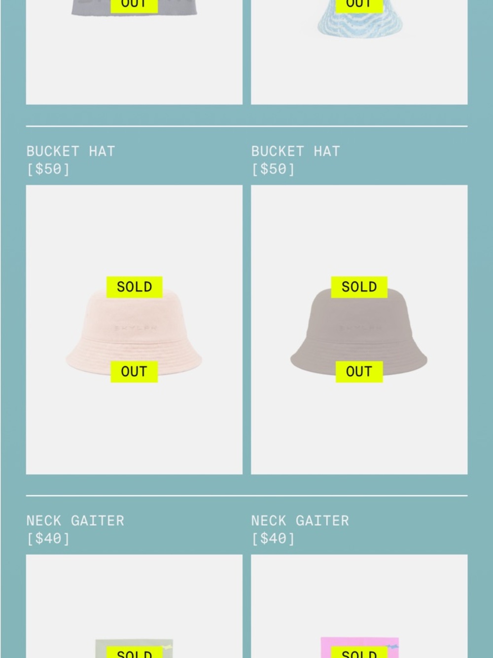 Skylrk bucket hat